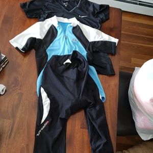 Lot-LG & Nike Biking Padded Shorts & Shirts Med.